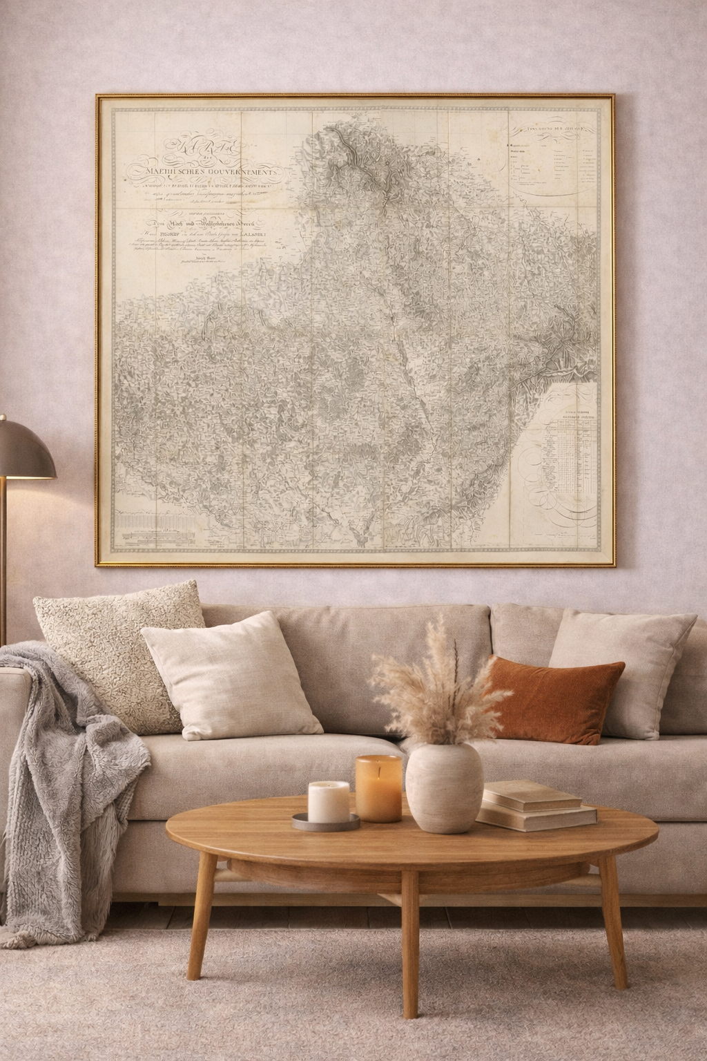 Historická mapa ako dekorácia